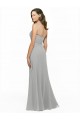 Argent Trapèze Bretelles spaghetti Mousseline Longue Robes demoiselle d'honneur Grossiste