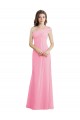 Barely Rose Trapèze Mousseline Longue Robes demoiselle d'honneur Grossiste
