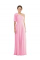 Barely Rose Trompette Mousseline Longue Robes demoiselle d'honneur Grossiste