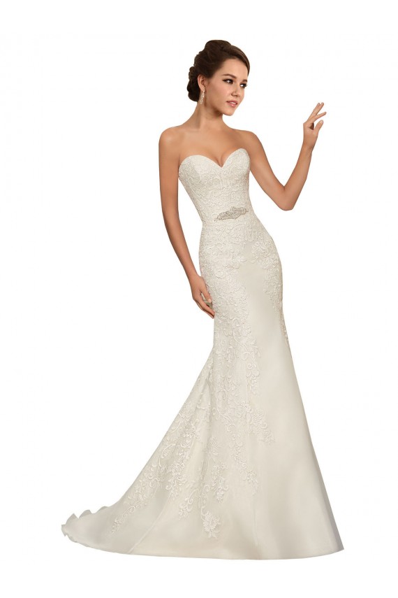 Blanc Fourreau Tulle Dentelle Robes de mariée Grossiste