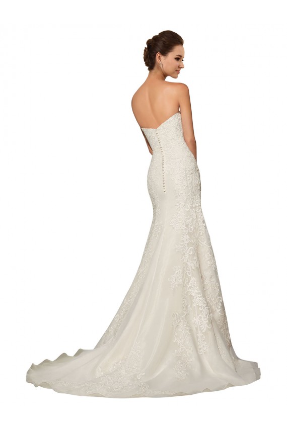 Blanc Fourreau Tulle Dentelle Robes de mariée Grossiste