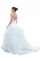 Blanc Princesse Bretelles spaghetti Tulle Plage Robes de mariée Grossiste