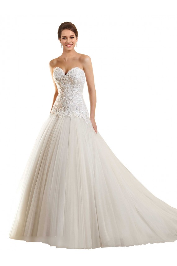 Blanc Princesse Tulle Dentelle Robes de mariée Grossiste