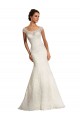 Blanc Sirène Bateau Dentelle Robes de mariée Grossiste