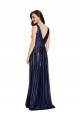 Bleu marine foncé Fourreau Col V Paillette Longue Formelles Robes demoiselle d'honneur / Robes de soirée / Robes de bal Grossiste