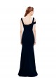 Bleu marine foncé Sirène Épaule Dénudée Crêpe Stretch Longue Formelles Robes demoiselle d'honneur / Robes de soirée / Robes de bal Grossiste