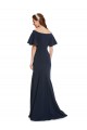 Bleu marine foncé Sirène Épaule Dénudée Crêpe Stretch Longue Formelles Robes demoiselle d'honneur / Robes de soirée / Robes de bal Grossiste