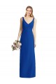 Bleu roi Sirène Sans bretelle Mousseline Longue Robes demoiselle d'honneur Grossiste