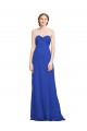 Bleu roi Trapèze Mousseline Longue Robes demoiselle d'honneur Grossiste