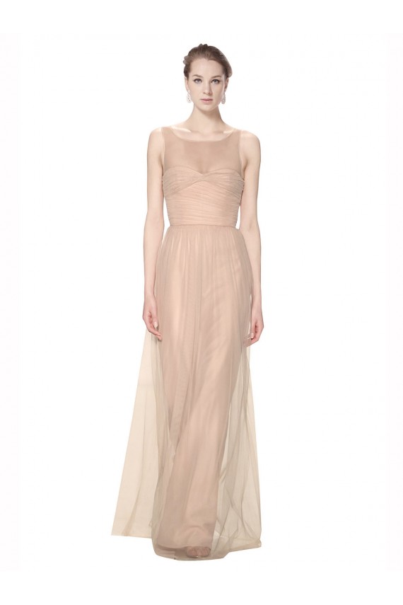 Blush 95 Fourreau Illusion Tulle Longue Robes demoiselle d'honneur Grossiste
