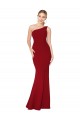 Bordeaux Sirène Col Haut Crêpe Stretch Longue Formelles Robes demoiselle d'honneur / Robes de soirée / Robes de bal Grossiste