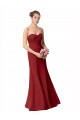 Bordeaux Sirène Mousseline Longue Robes demoiselle d'honneur Grossiste