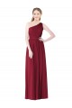 Bordeaux Trapèze Mousseline Longue Robes demoiselle d'honneur Grossiste