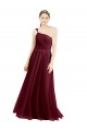 Bordeaux Trapèze Tulle Longue Robes demoiselle d'honneur Grossiste