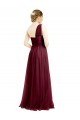 Bordeaux Trapèze Tulle Longue Robes demoiselle d'honneur Grossiste