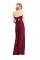 Bordeaux Trompette Bretelles spaghetti Mousseline Longue Robes demoiselle d'honneur Grossiste