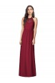 Bordeaux Trompette Licou Mousseline Longue Robes demoiselle d'honneur Grossiste