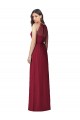 Bordeaux Trompette Licou Mousseline Longue Robes demoiselle d'honneur Grossiste
