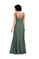 Colonne Col V Mousseline Longue Robes demoiselle d'honneur Grossiste
