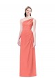 Corail Trapèze Mousseline Longue Robes demoiselle d'honneur Grossiste