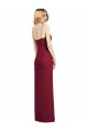 Corail Trompette Bretelles spaghetti Col V Mousseline Longue Robes demoiselle d'honneur Grossiste