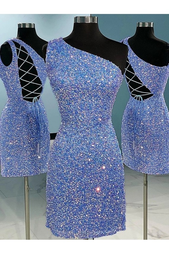 Couleur affichée Fourreau Courte Paillettes Velours Courte Robes de bal Grossiste