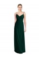 Evergreen Trapèze Bretelles spaghetti Col V Mousseline Longue Robes demoiselle d'honneur Grossiste