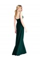 Evergreen Trapèze Bretelles spaghetti Col V Mousseline Longue Robes demoiselle d'honneur Grossiste