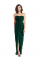 Evergreen Trapèze Sans bretelle Mousseline Longue Robes demoiselle d'honneur Grossiste
