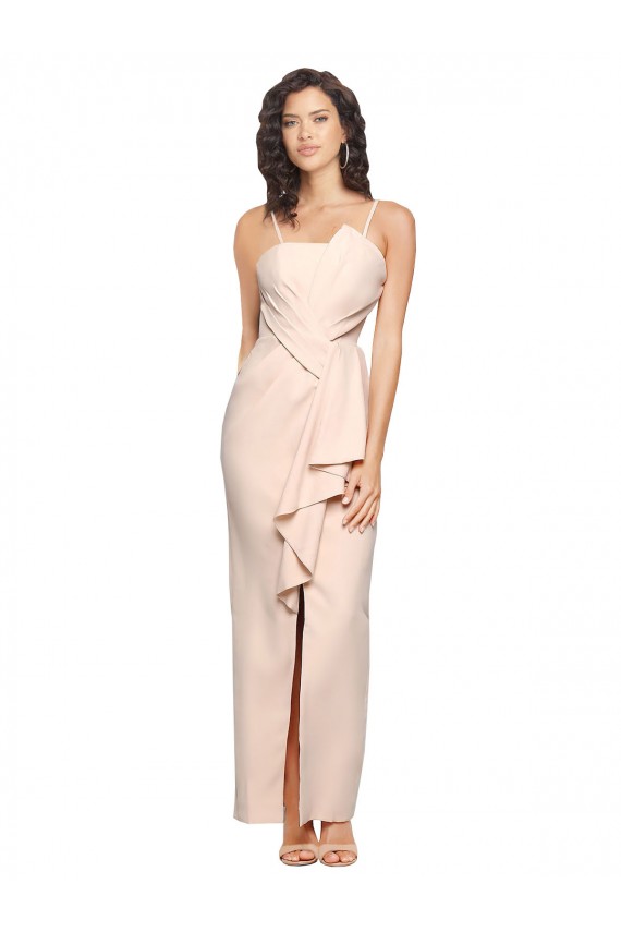 Fourreau Sans bretelle Crêpe Stretch Longue Robes demoiselle d'honneur / Robes de bal Grossiste