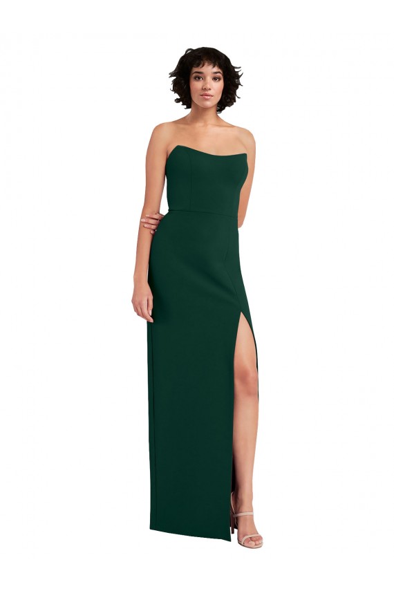 Fourreau Scoop Sans bretelle Crêpe Stretch Longue Formelles Robes demoiselle d'honneur / Robes de soirée / Robes de bal Grossiste