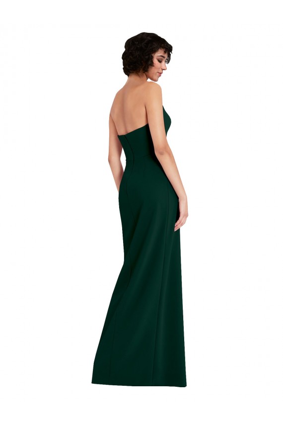 Fourreau Scoop Sans bretelle Crêpe Stretch Longue Formelles Robes demoiselle d'honneur / Robes de soirée / Robes de bal Grossiste