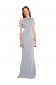 Gris 24 Sirène Crêpe Stretch Longue Formelles Robes demoiselle d'honneur / Robes de soirée / Robes de bal Grossiste