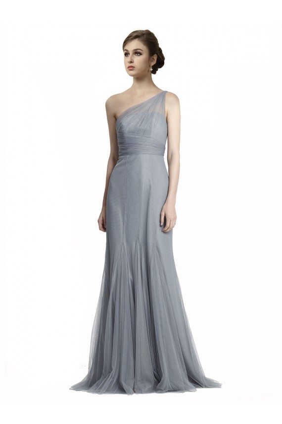 Gris ardoise Sirène Tulle Longue Robes demoiselle d'honneur Grossiste