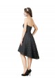 Gris ardoise Trapèze Dentelle Courte Asymétrique Robes demoiselle d'honneur / Robes de cocktail Grossiste