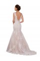 Ivoire & Champagne Sirène Col V Dentelle Classique Robes de mariée Grossiste