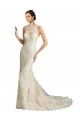 Ivoire & Champagne Sirène Illusion Tulle Dentelle Classique Robes de mariée Grossiste
