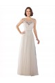 Ivoire & Champagne Trapèze Illusion Balayage train Tulle Boho Robes de mariée Grossiste