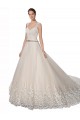 Ivoire & Champagne Trapèze Tulle Dentelle Robes de mariée Grossiste