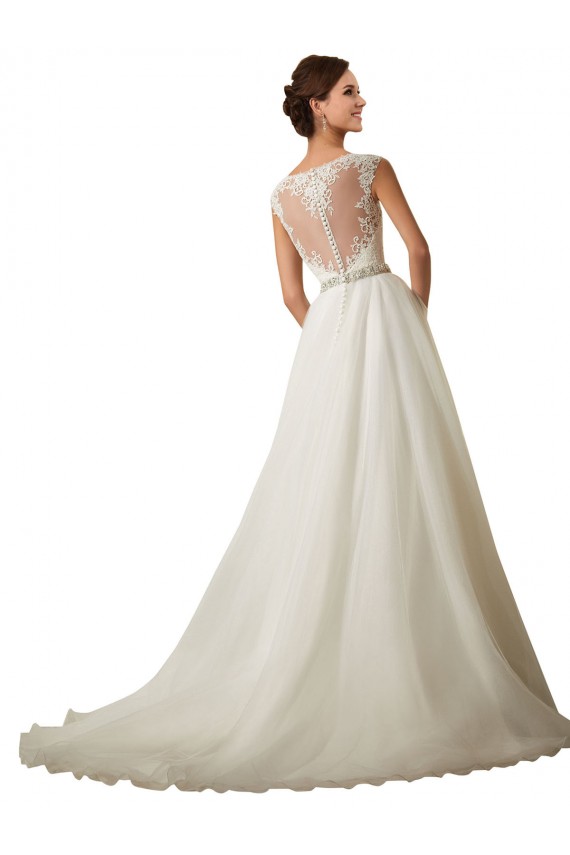 Ivoire Princesse Illusion Tulle Dentelle Robes de mariée Grossiste