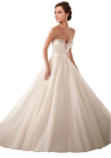 Ivoire Princesse Satiné Tulle Dentelle Robes de mariée Grossiste