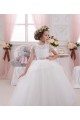 Ivoire Princesse Tulle Dentelle Longue Robes de demoiselle d'honneur - fillette Grossiste