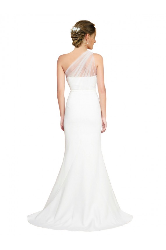 Ivoire Sirène Balayage train Crêpe Stretch Tulle Longue Formelles Robes demoiselle d'honneur / Robes de soirée Grossiste
