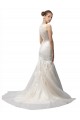 Ivoire Sirène Illusion Balayage train Tulle Dentelle Robes de mariée Grossiste