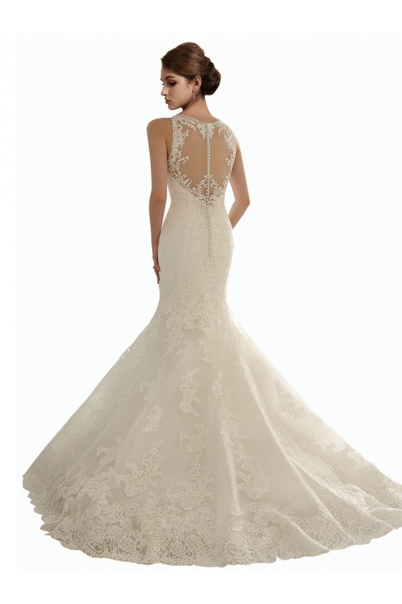 Ivoire Sirène Illusion Dentelle Robes de mariée Grossiste