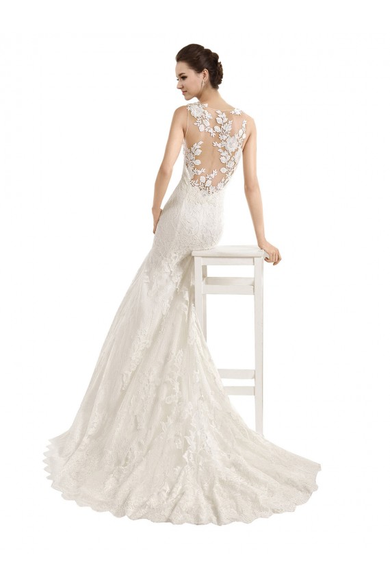 Ivoire Sirène Illusion Dentelle Robes de mariée Grossiste