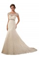 Ivoire Sirène Illusion Tulle Dentelle Robes de mariée Grossiste