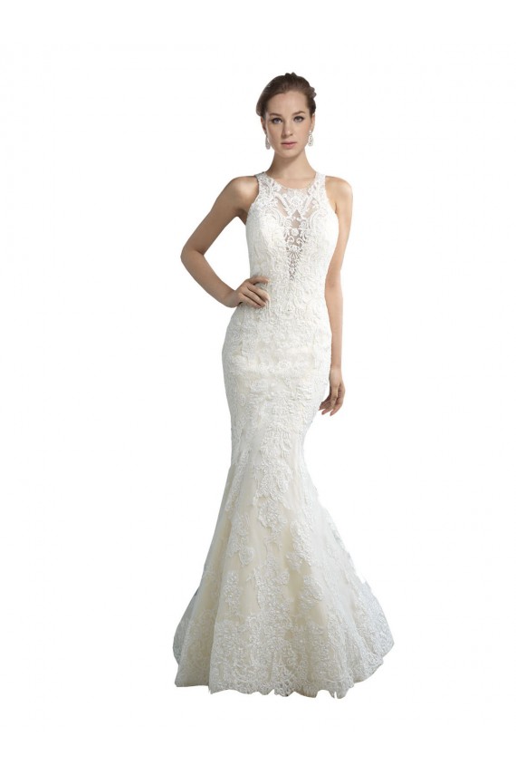 Ivoire Sirène Illusion Tulle Plage Robes de mariée Grossiste