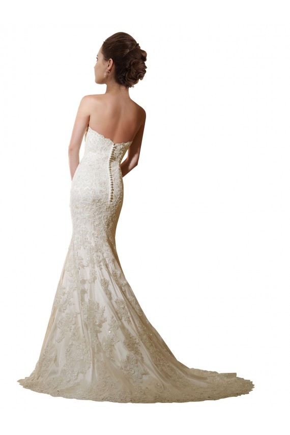 Ivoire Sirène Satiné Dentelle Robes de mariée Grossiste