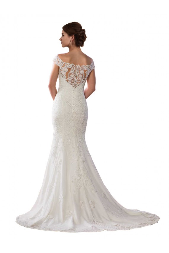 Ivoire Sirène Épaule Dénudée Dentelle Boho Robes de mariée Grossiste
